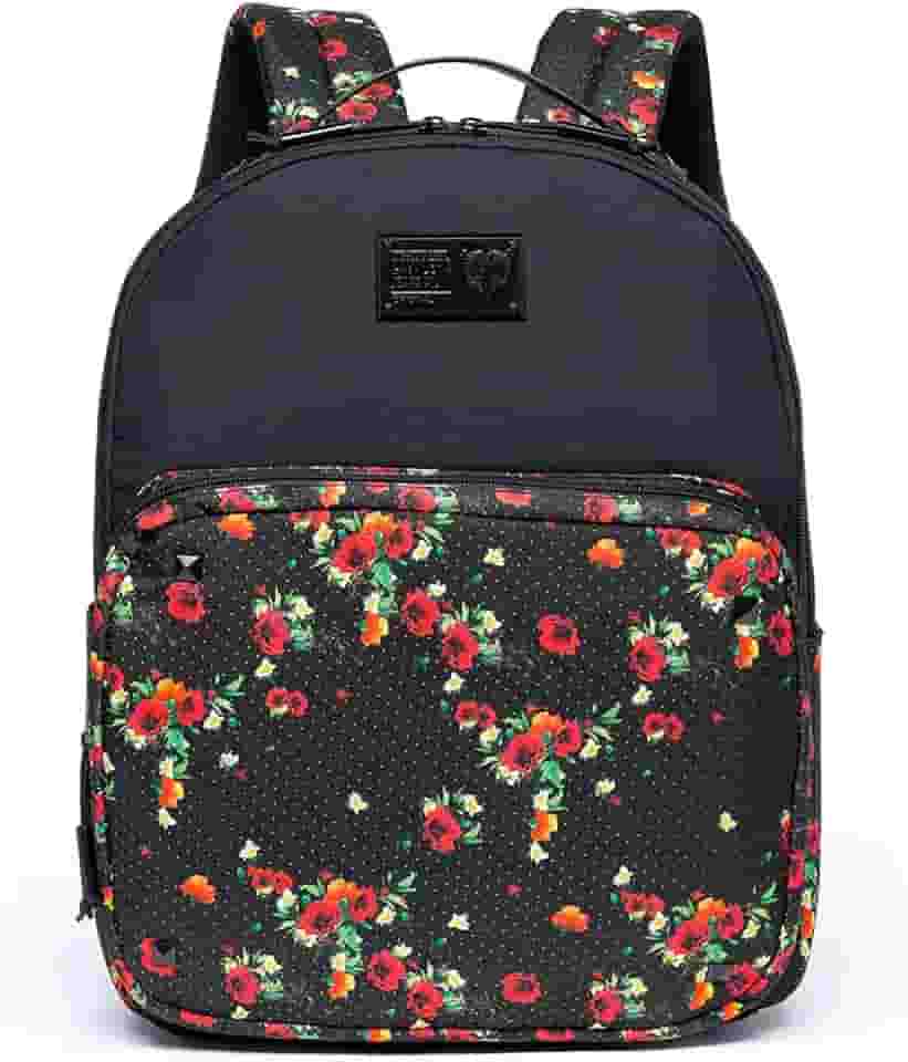 Mochila Cavalera Notebook Flores Preta