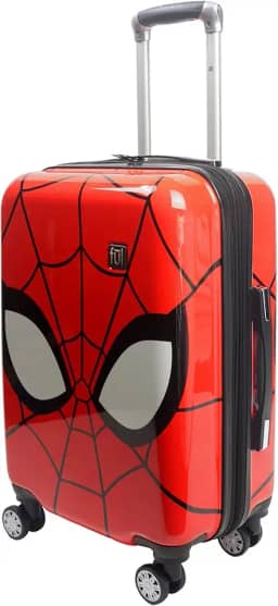 Mala de mão do Homem-Aranha da Marvel, mala rígida de viagem com rodas giratórias, 55 cm, vermelha