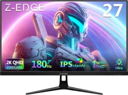 Monitor gamer Z-Edge de 27 polegadas QHD 2560 x 1440 2K, taxa de atualização de 180 Hz, MPRT de 1 ms, monitor IPS rápido UG27QF com retículo, HDMI 2.0x2, DP 1.4x2