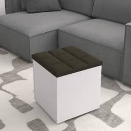 Puff Báu Banqueta Organizador Caixa De Brinquedos Sala Qaurto (Marrom)