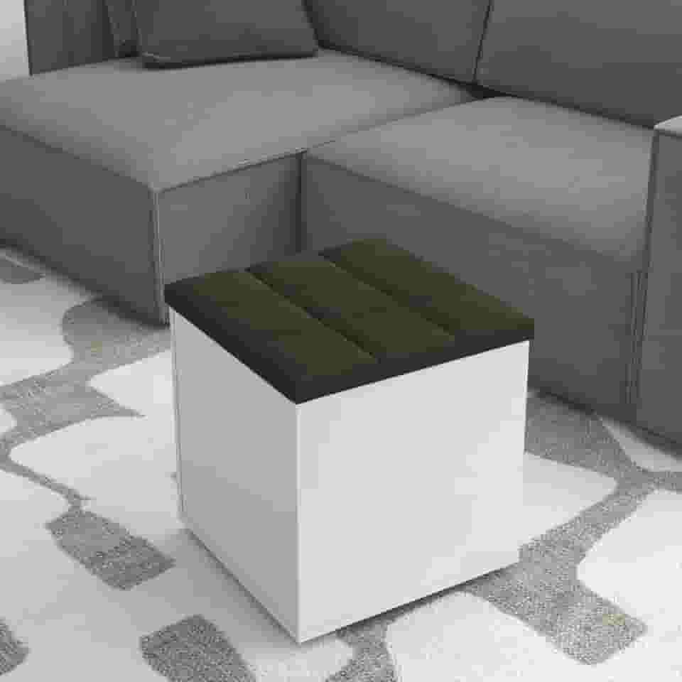 Puff Báu Banqueta Organizador Caixa De Brinquedos Sala Qaurto (Marrom)