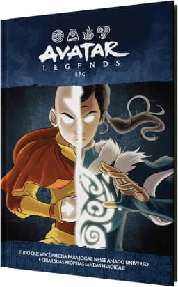 Galápagos, Avatar Legends RPG - Livro Básico, a partir de 14 anos, 2 a 10 jogadores, partidas de até 120 min.