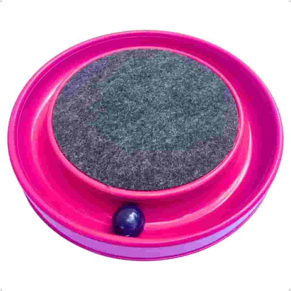 Arranhador Interativo Rosa para Gatos com Bolinha Antientresse