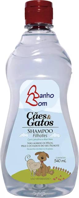 Shampoo Filhotes Banho Bom Cães e Gatos 540 mL