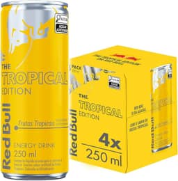 Pack de 4 Latas Red Bull Energético, Tropical, 250ml