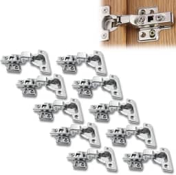 10x Dobradiça Alta 35mm Curva Amortecedor Pistão Porta de Armário Cozinha Guarda Roupa Móveis de Madeira Caneco de 32mm Dobradisa Dobradica 35mm