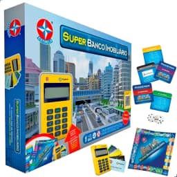 Estrela Super Banco Imobiliário c/Máquininha - Jogo de Tabuleiro para 2 a 6 Jogadores, Idade 8 anos ou mais
