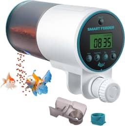 AQQA Alimentador automático de peixes para aquário – Dispensador automático programável de alimentos para peixes, 230 ml de grande capacidade, alimentador de temporizador de tanque de fim de semana