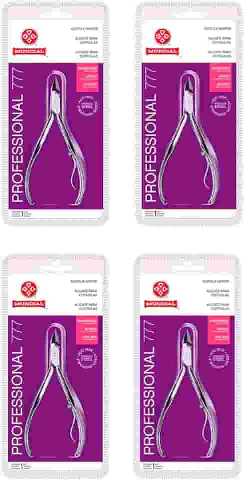 Alicate Inox Cutícula Afiado 777 4 unidades Profissional Mundial
