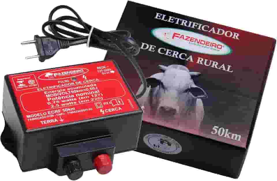 Eletrificador Rural Cerca Elétrica Fazendeiro 50km Bivolt