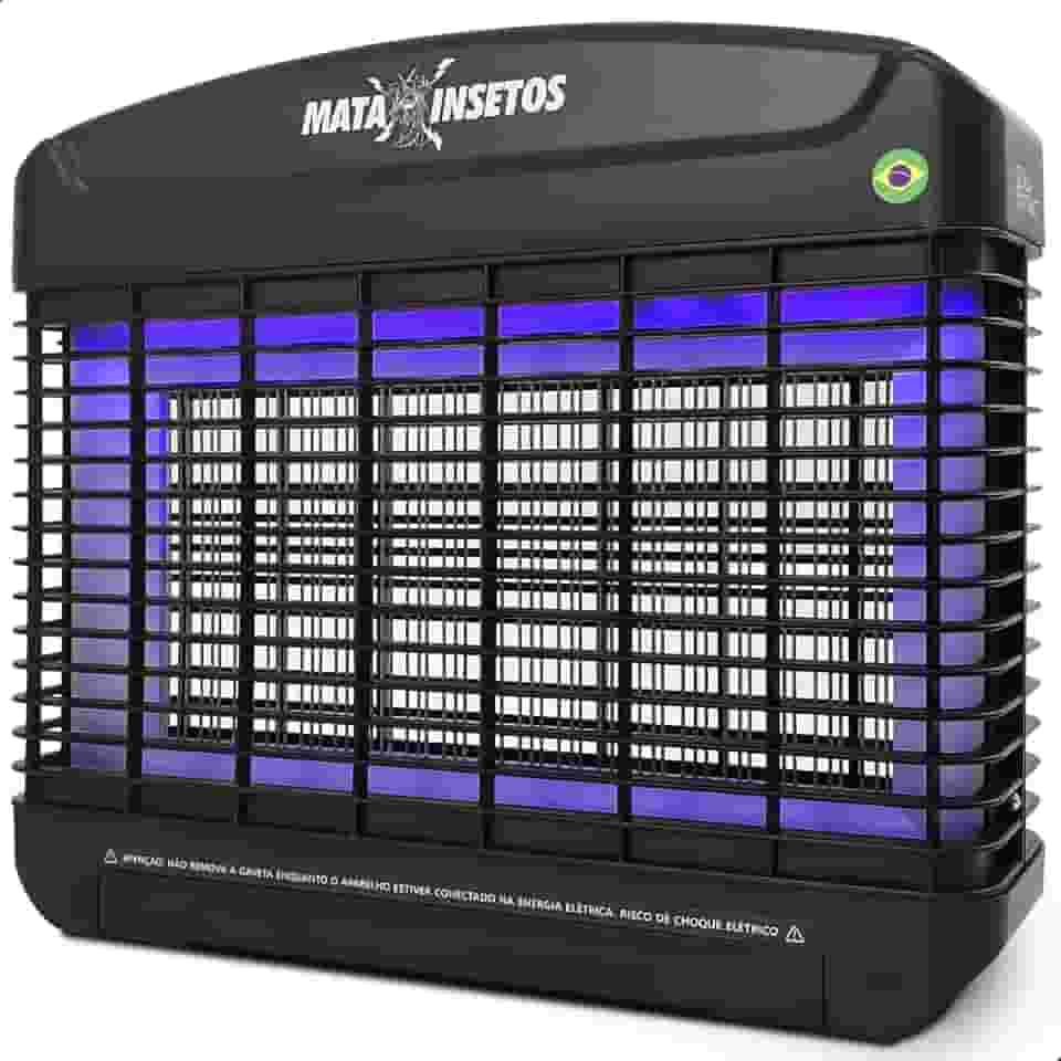 Mata Mosquitos Elétrico Premium Casa Attract 2000V Grade Intercalada Mata Até Maruim Armadilha Insetos Feito no Brasil