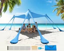 Barraca para Praia 3x3m, Abrigo Praia Guarda-Sol, Tenda, Tenda de Praia, PortáTil para FamíLia para 4 A 8 Pessoas, Barraca de Praia, Gazebo, Tenda Gazebo, Tenda Camping, Guarda Sol