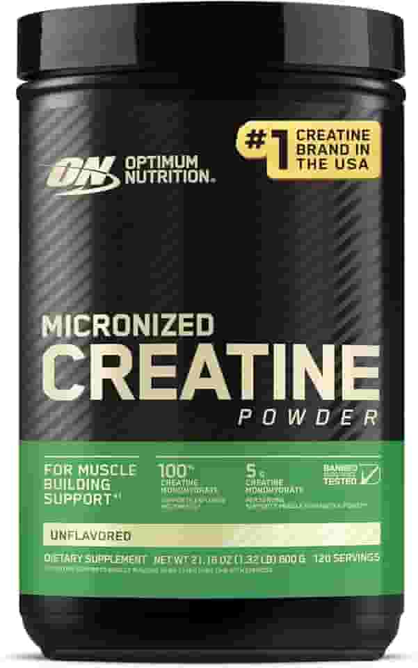Optimum Nutrition Creatina mono-hidratada em pó micronizada, sem sabor, compatível com ceto, 200 porções (a embalagem pode variar)