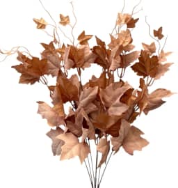 Buquê Grande Folha de Canadá Artificial Colorido Decoração (Marrom)