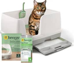 Sistema de areia sem aglomeração Purina Tidy Cats Breeze XL, tudo em um para controle de odores e caixa multigatos fácil de limpar – Caixa de 8 kg