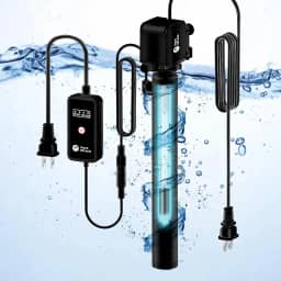 AquaMiracle Bomba de filtro U-V para tanque de peixes de 130 GPH para água verde, filtro U-V de aquário com temporizador (4/8/12/24 horas), bomba de água Powerhead de aquário com luz U-V de 6 W, para