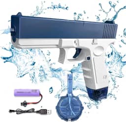 Pistolas EléTricas De áGua, Alcance MáXimo 32 PéS,500cc+60ccAlta Capacidade Pistola De áGua Pistola Squirt Gun, Brinquedos De VerãO Para CriançAs,Blue