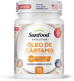 ÓLEO DE CÁRTAMO 2.000MG 60 SOFTGELS SUNFOOD EVOLUTION