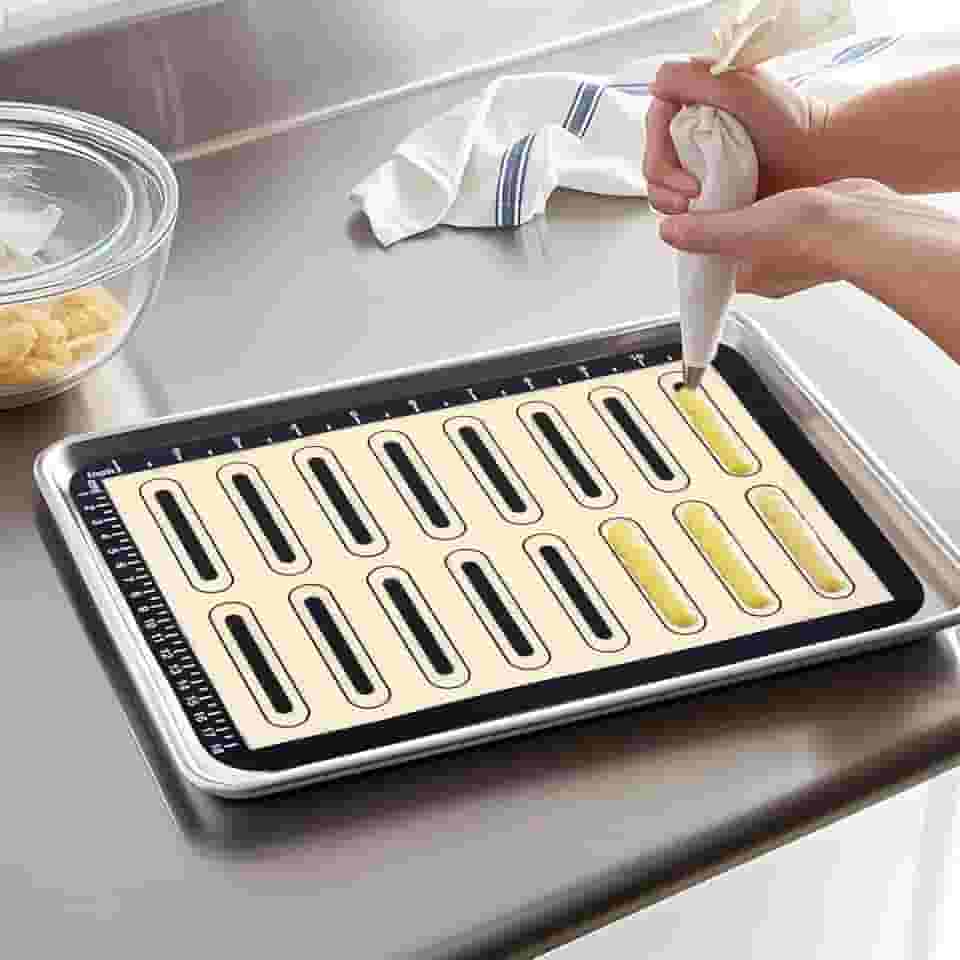 Tapete de silicone para assar, macarrão, pastelaria, biscoitos, grau profissional, antiaderente