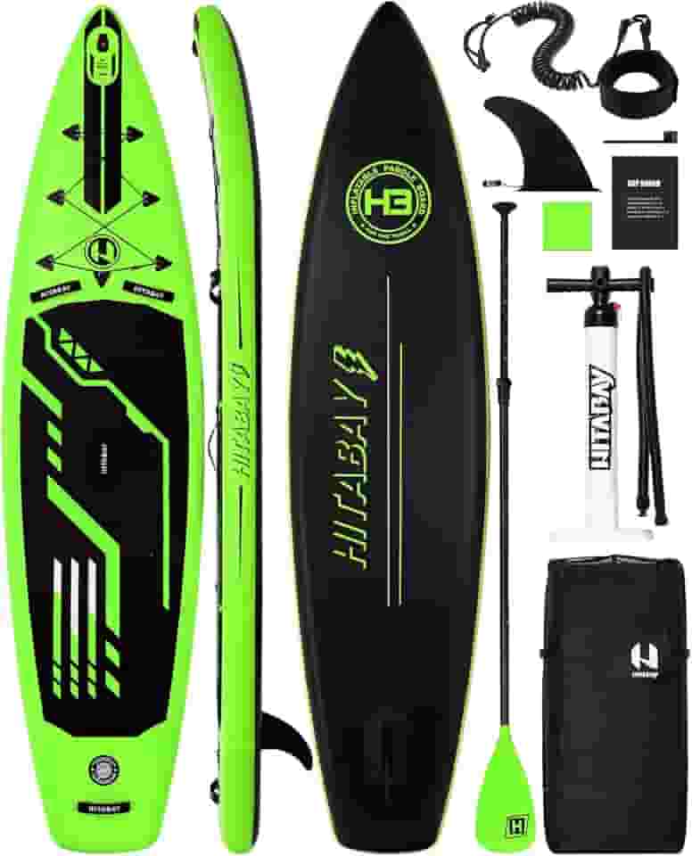 HITABAY Prancha De Stand Up Paddle Inflável Com Acessórios Premium Para Sup E Suporte Câmera, Ultraleve (7,9 Kg) Adultos Jovens Todos Os Níveis Habilidade, 3,3 M