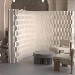 Biombos e Divisórias Divisória De Ambiente Dobrável Moderna, Tela De Privacidade De Painel De Papel Portátil Retrátil, Divisórias De Ambiente Para Decoração De Home Office E Shopping Center(500x200cm/