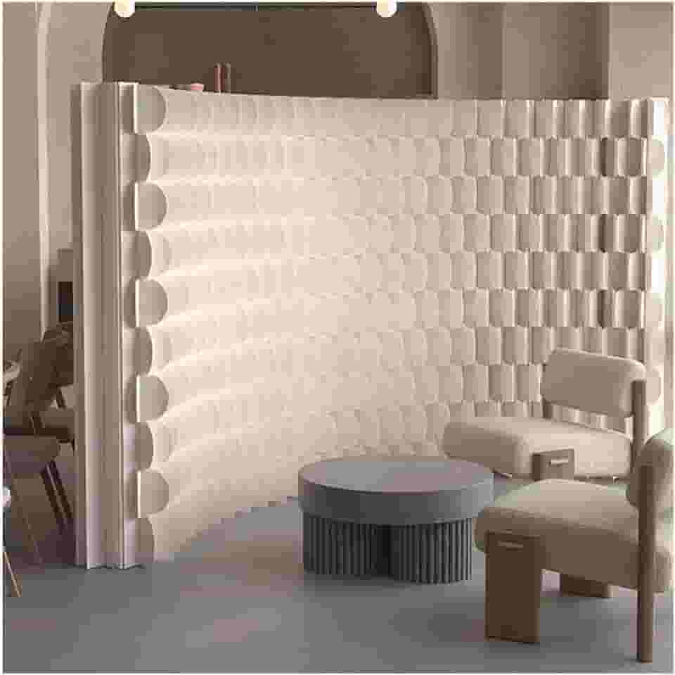 Biombos e Divisórias Divisória De Ambiente Dobrável Moderna, Tela De Privacidade De Painel De Papel Portátil Retrátil, Divisórias De Ambiente Para Decoração De Home Office E Shopping Center(500x200cm/