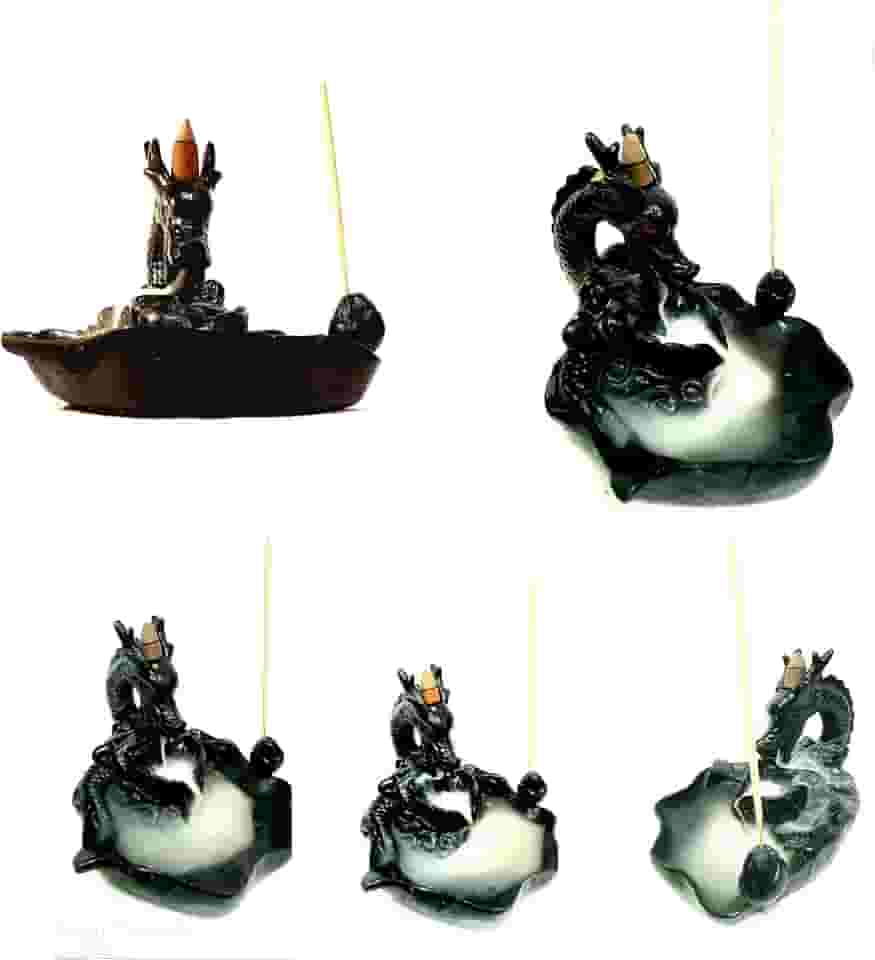 Genérico Incensário Dragão Cascata Fumaça Invertida