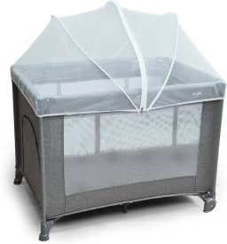 Berço e Cercadinho Portátil Com Bolsa para Transporte Grafite Yuupi