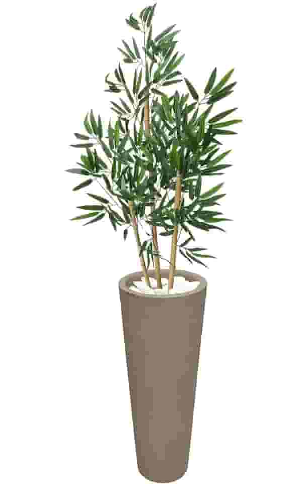Bambu Artificial Cozinha Vaso Grande Decoração 67Cm (Bege)