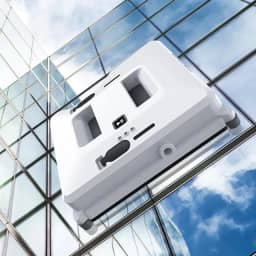 Robô Limpador De Janelas, Limpador De Janelas Inteligente De SucçãO Forte 3000pa Com Jato De áGua Duplo/Controle Por Controle Remoto, Ferramenta De Limpeza De Janelas,White