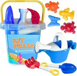 Kit Baldinho de Praia com Regador Acessórios Brinquedo Infantil Completo