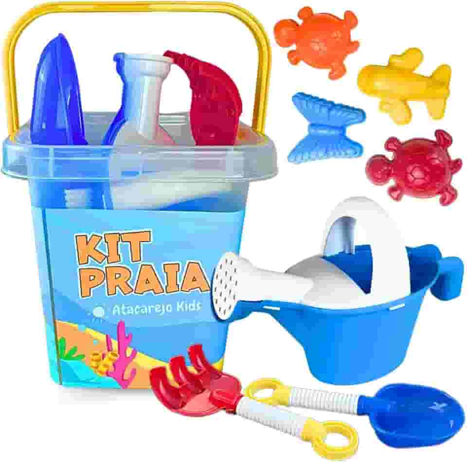 Kit Baldinho de Praia com Regador Acessórios Brinquedo Infantil Completo