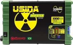 USINA Inversor 1000W Onda Senoidal Pura, Off-Grid, Entrada 12VDC, Saída 220VAC, Pico 2000W
