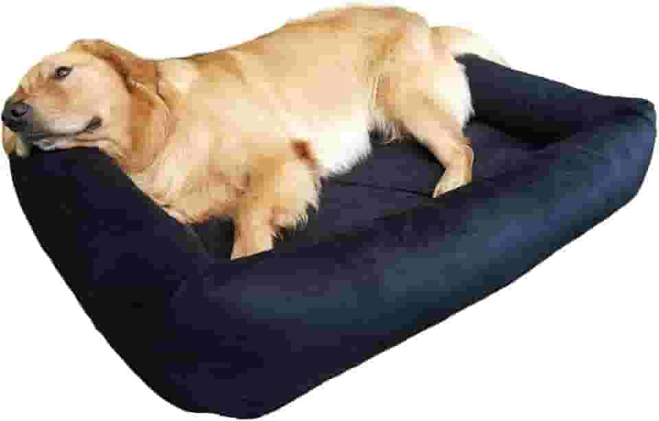 Cama Para Cachorro Grande 100x87 Cm - ESCOLHA A COR - 100% Lavável e Resistente - Pet Querido (PRETO)