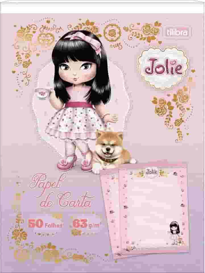 Papel de Carta Jolie TILIBRA - 50 Folhas (Rosa)
