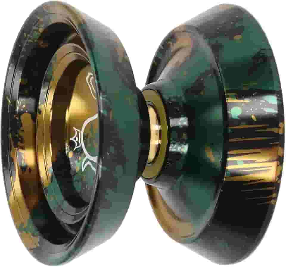 ioiô Yoyo Profissional Sem Resposta para Adultos Yoyo Responsivo a Metal para Iniciantes Truque de Ioiôs Yoyo de Liga de Alumínio Com Luva e 3 Cordas de Yoyos de Reposição (Ouro
