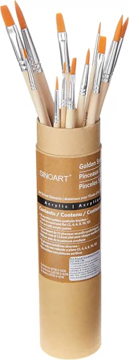 Sinoart Kit de Pincéis Para Pintura SFB0196, Sintetico