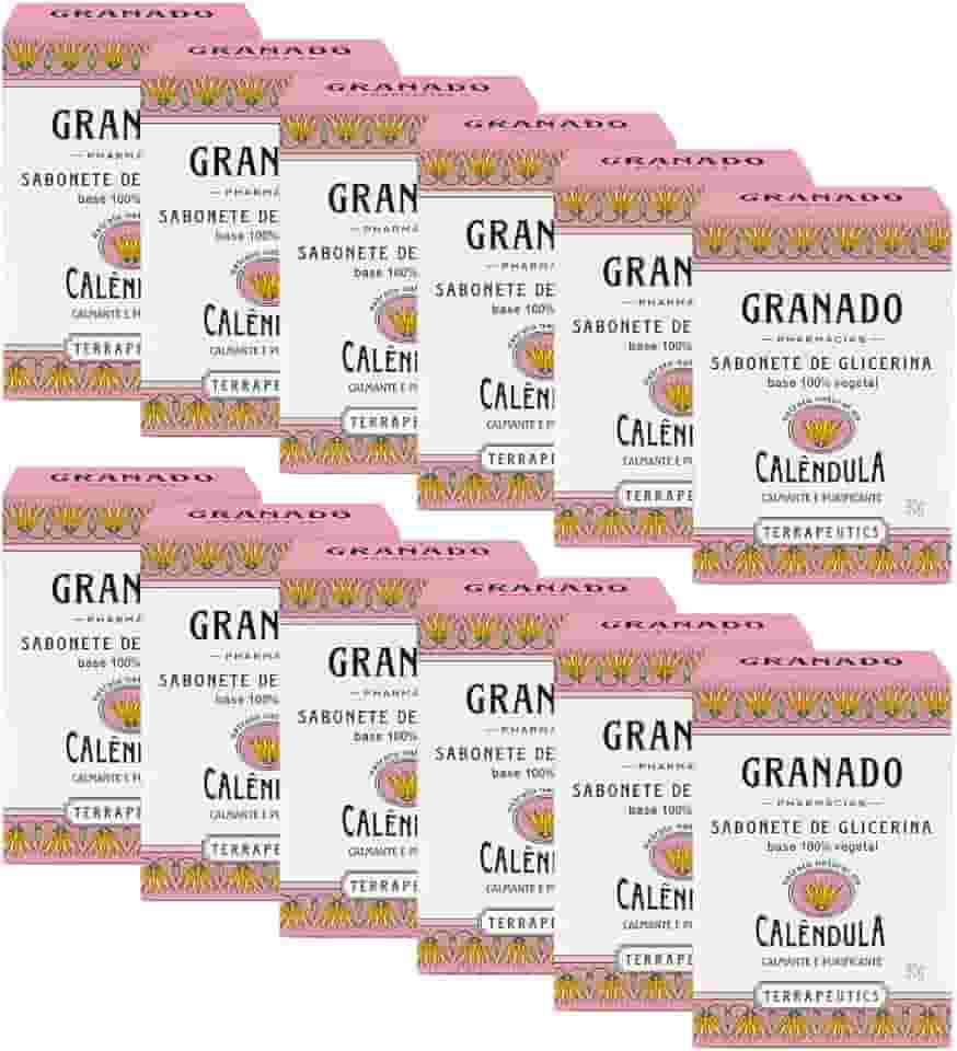 Granado Sabonete Glicerinado Terrapeutics, Calêndula, 90g, 12 Unidades
