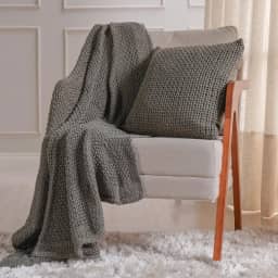 Manta Para Cama e Sofá Atacama Em Tricô 1,20m x 1,50m 100% Algodão (Verde Musgo)