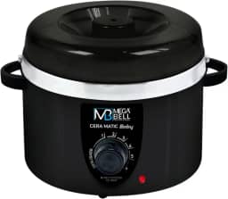 Mega Bell, Panela aquecedora de cera para depilação,Termocera, Cera-Matic Baby, Sem refil, Bivolt, 200g, Preto