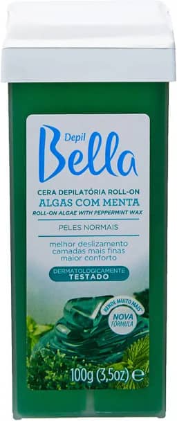 Cera Depilatória Refil Roll-On Algas e Menta Depil Bella 100 g