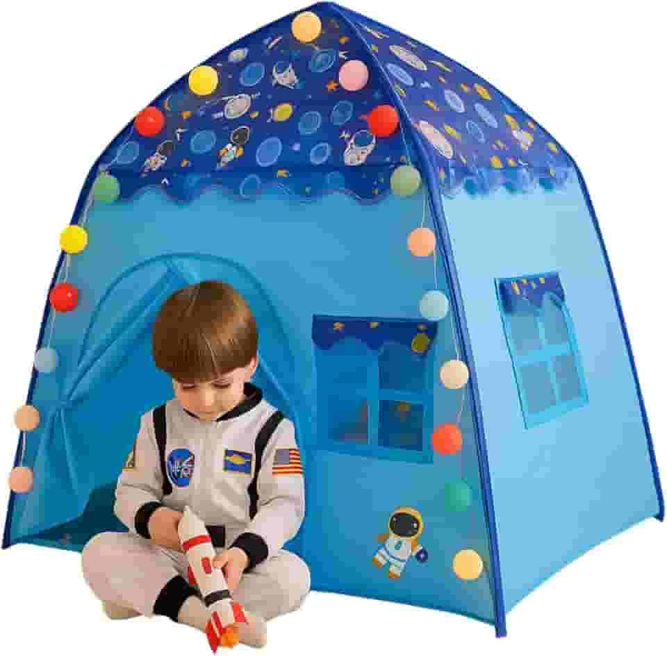 Barraca Infantil Azul Colorido Linda Toca Barraca Para Meninos E Meninas, Presente Para Meninos E Meninas, Brinquedoteca Para Casa Ao Ar Livre.