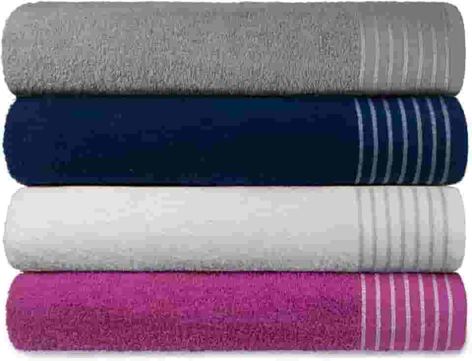 Kit 4 Toalha Banhao Gigante Extra Macia New Sublime com Alta Absorcao - Casa di Nalu(variadas)