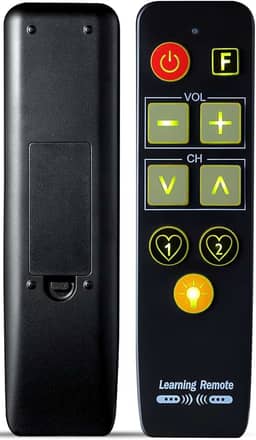 Controle remoto universal de TV com botão grande para idosos com demência - compatível com as principais marcas de TV, controle remoto simples e fácil