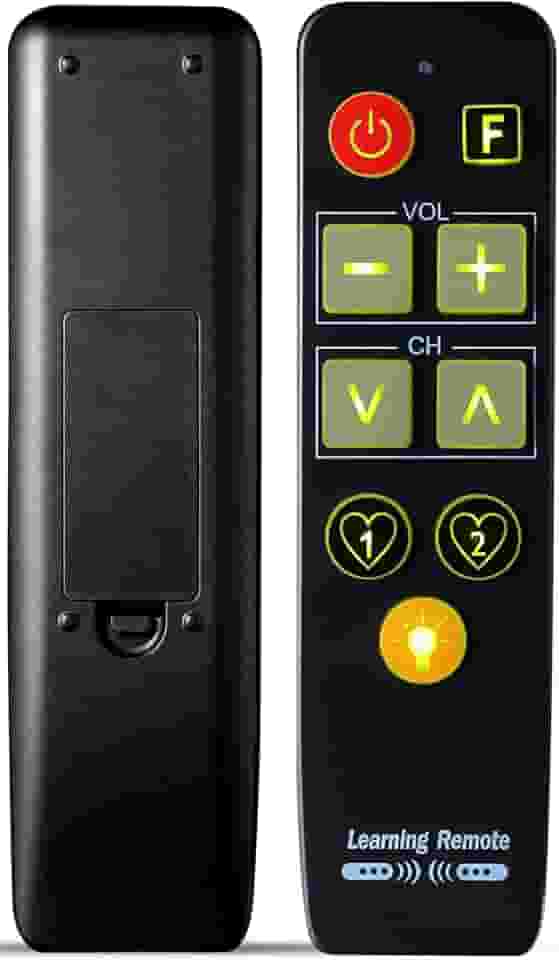 Controle remoto universal de TV com botão grande para idosos com demência - compatível com as principais marcas de TV, controle remoto simples e fácil