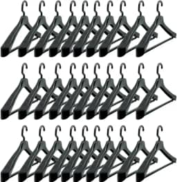 Instalojas - Cabide para Terno Preto Giratório - 30 unidades