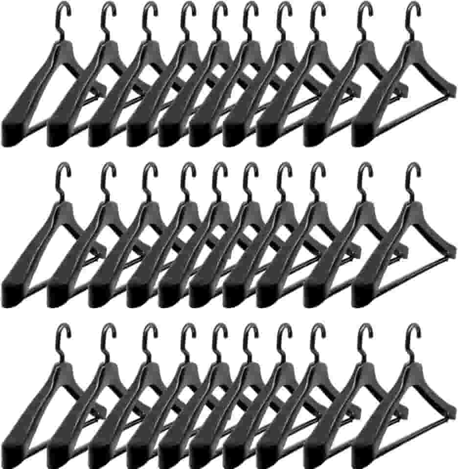 Instalojas - Cabide para Terno Preto Giratório - 30 unidades