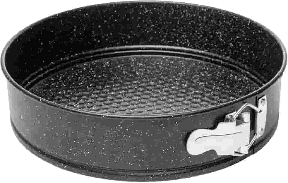 LYOR - Forma Redonda Fundo Removível Antiaderente de Aço Carbono Granilite Preta 26cm x 7cm