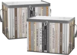 Kit com 2 Caixas Organizadoras Transparentes com Tampa, Com Zíper, Impermeável, Ideal para Guardar Roupas, Brinquedos, Casa e Armário