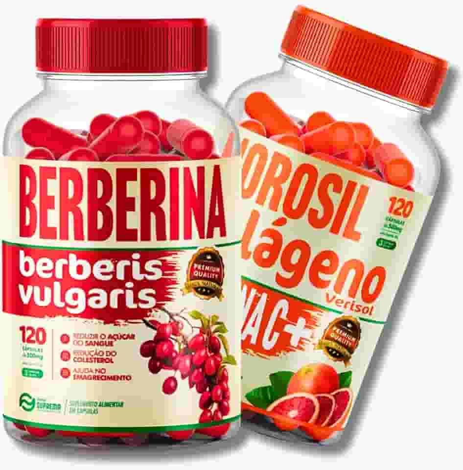 Kit Slim x2 Berberina Premium + Morosil Laranja Moro 240 Cápsulas 500mg